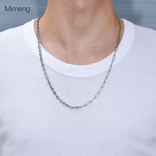 Collier D'assemblage En Acier Au Titane Collier En Acier Inoxydable Chaîne Assortie De Marée Bricolage Accessoires Pour Hommes Collier En Acier Au Titane Lvn970