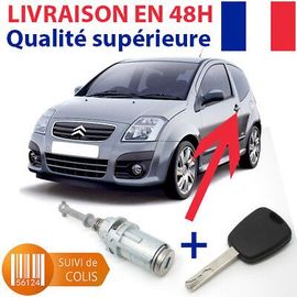 Barillet Serrure Citroen C2 C3 Porte Avant Gauche + 2 Cles