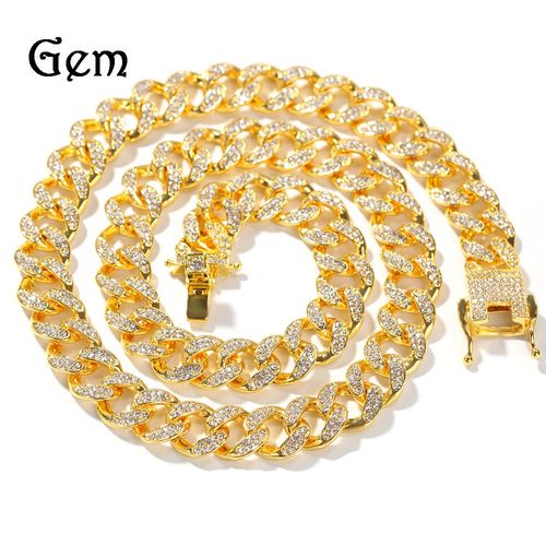 Collier Hip Hop Collier Homme Diamant Plaqué Or Collier Lvn1527