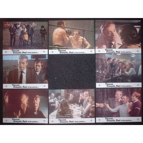 Vincent, Francois, Paul Et Les Autres * Film 1974 Claude Sautet - 8 Photos D'exploitation Originales De Cinéma * Affiche 30x22 Cm * Yves Montand ; Michel Piccoli , Serge Reggiani, Gérard Depardieu