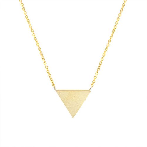 Collier Triangle Plaqué Or Plaqué Argent Acier Inoxydable Chaîne Clavicule Femme Lvn2707