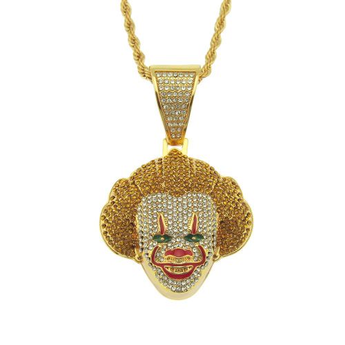 Collier Pendentif Clown Classique Cosplay Collier Cool Diamant Tridimensionnel Lvn2778