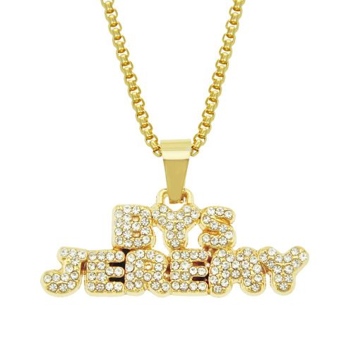 Collier Mot Anglais Avec Strass Lvn3067