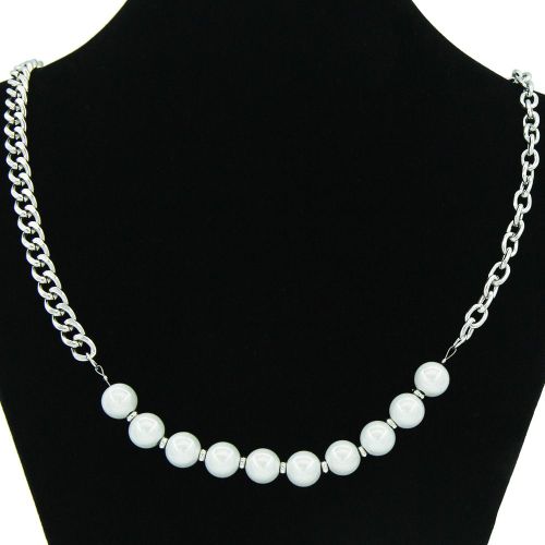 Les Hipsters En Perles De Verre Portent Un Collier En Acier Au Titane 0 Mot Chaîne Chaîne Cubaine Couture Collier Neutre Chaîne De Cou Lvn3212