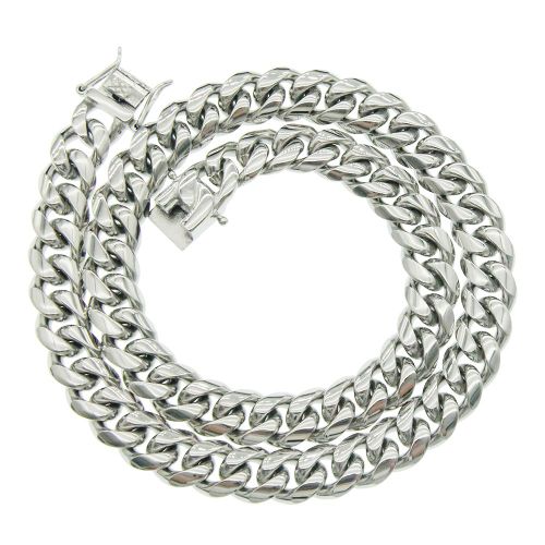 Ins Brillant Titane Acier Chaîne Cubaine Collier Pour Hommes Hip Hop Discothèque Chaîne Suspendue Lvn3296