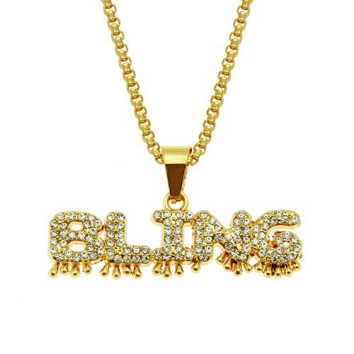 Collier Pendentif En Forme De Goutte De Diamant Flash À La Mode Pour Hommes Lvn3430