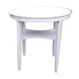 Table Ovale Fin 19me Sicle En Bois Blanc