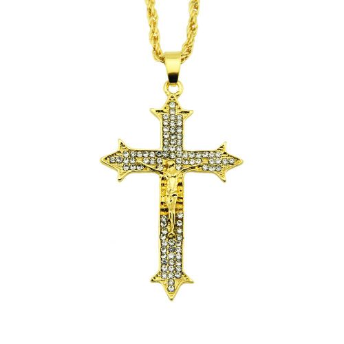 Hiphop Hipster Hommes Pendentif Hip Hop Diamant Croix Pendentif Collier Lvn3547