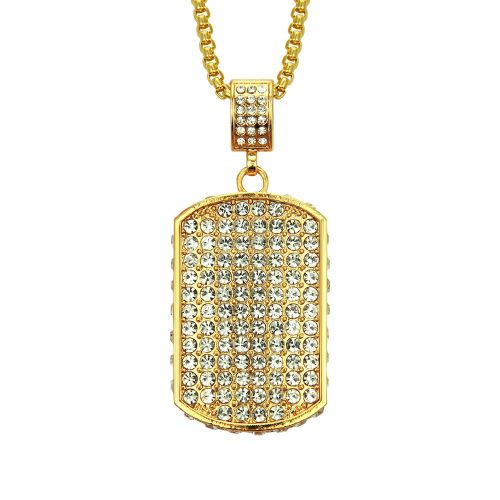 Collier Ebay Hip-Hop Hiphop Plein Diamant Collier Pendentif Militaire Lvn3693