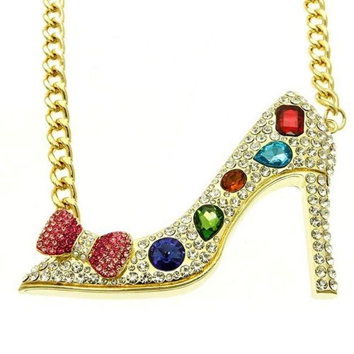 Collier Noeud Diamant Talons Hauts Bijou Pendentif Chaîne Clavicule Lvn3753