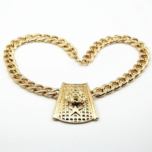 Collier Exagéré Plaque Diamant Court Chaîne Clavicule Vintage Femme Lvn3835