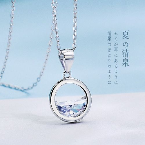 Collier Femme Argent Plaqué Argent Sterling Collier Une Chute D'eau Ressort Clavicule Chaîne Ensemble Chaîne Lvn4208
