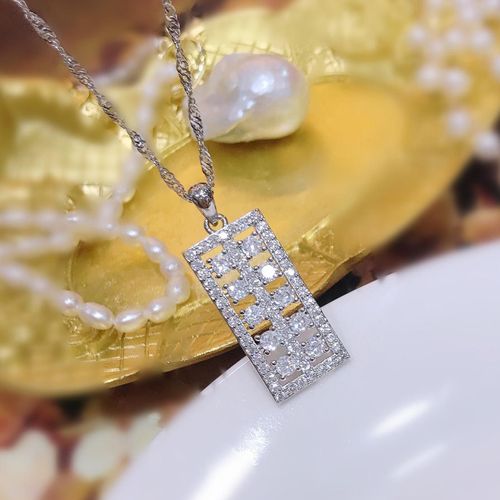 Marée Marque À La Mode Plein Diamant Lucky Abacus Pendentif Chandail Collier Femmes Cou Accessoires Lvn4241