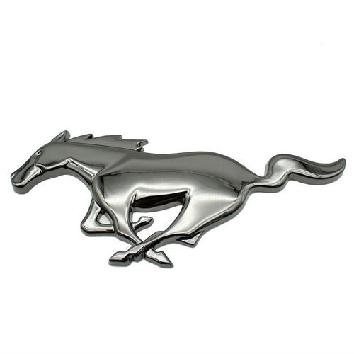 Pour La Ford Mustang 2.3t, Le Badge De La Calandre Avec Le Drapeau Américain A Été Modifié Pour Devenir Le Badge De L'arrière Du Capot (Gris Métallisé 20.5cm*8cm).