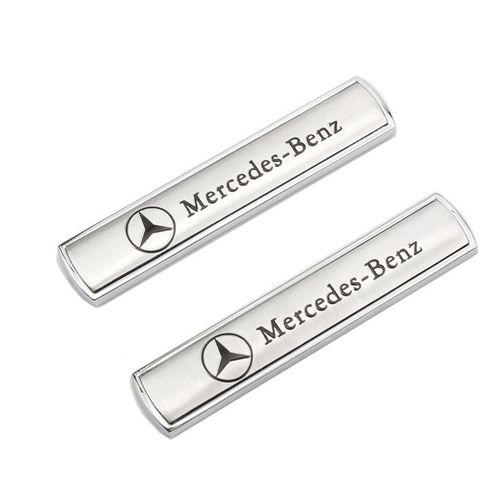 Convient Pour L¿Étiquetage Des Ailes Mercedes-Benz, Nouvelle Classe E, Classe C, Classe S, Classe A, Série Cla Logo De Voiture Personnalisé Modifié Marque Latérale (Argent)