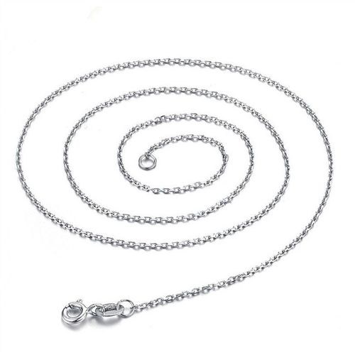 Laiton Argent Plaqué Croix Chaîne O-Femmes Collier Vintage Laiton Argent Plaqué Bijoux Lvn4349