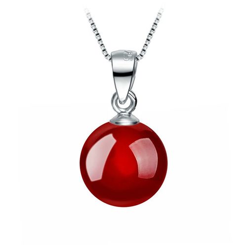 Collier Plaqué Argent Cuivre Bijoux Femme Pendentif Onyx Synthétique Lvn4348