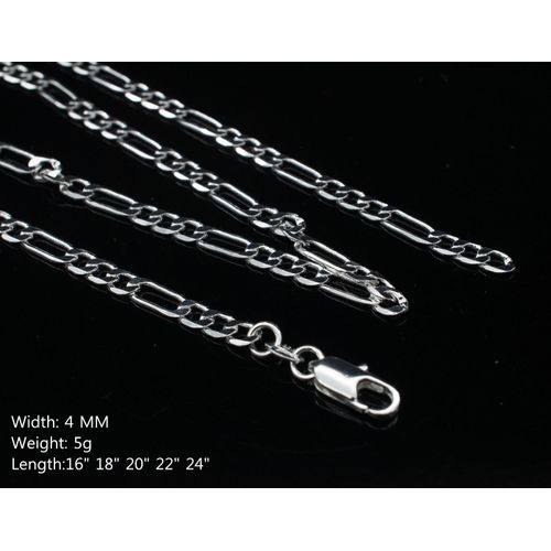 Collier Latéral À Trois Pièces 4m Collier En Argent Plaqué Cuivre Plaqué Argent Lvn4688