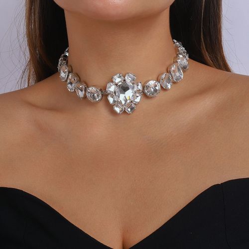 N10295 Mesdames Strass Collier Rétro Exagéré Étincelant Collier Sexy Géométrique Collier Lvn5378