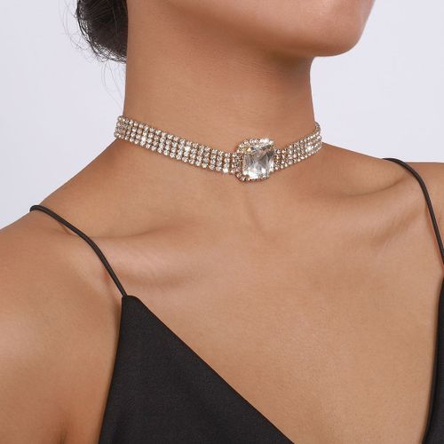 N10457 Griffe Chaîne Collier Cou Multicouche Plein Diamant Collier Dîner Party Party Collier Lvn5517