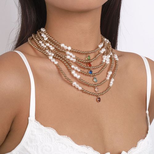 N10540 Bohème Ethnique Collier Ccb Perlé Loisirs Vacances Collier Collier Femmes Lvn5527