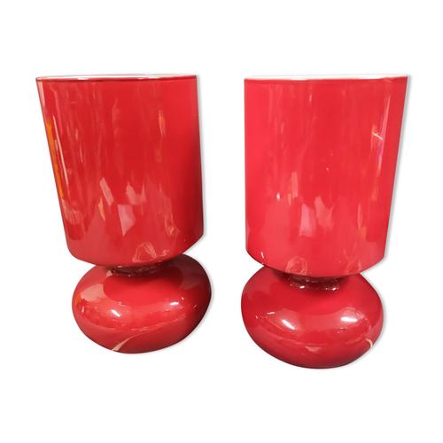 Paire De Lampes Rouge Ikea Modle Lykta Annes 90  Vintage Rouge