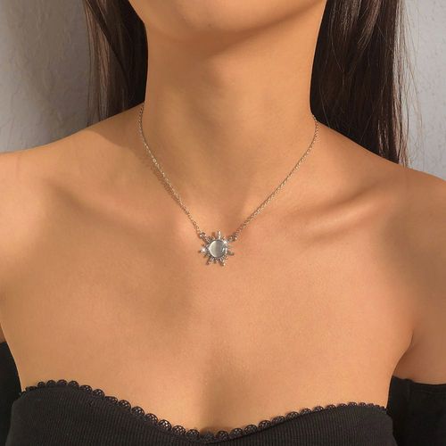 N9406 Géométrique Clavicule Pendentif Résine Micro Incrustation Tournesol Creative Collier Collier Lvn5809