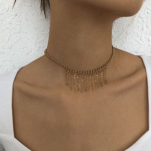 N9465 Métal Texture Cool Collier Hip-Hop Créatif Gland Collier Femmes Lvn5803