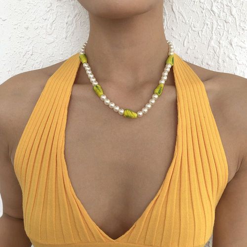 N8932 Collier En Résine Collier Boho En Alliage De Perles Pour Femmes Lvn5910