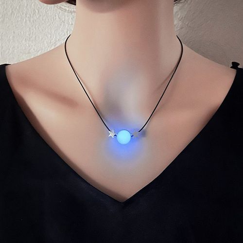 Hjj Étoile Perle Clavicule Chaîne Lumineuse Perle Étoile Tissé À La Main Fil De Cire Collier Femme Lvn6128