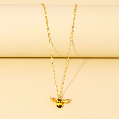 Hjj Animal Abeille Pendentif Dames Petit Micro Diamant Abeille Collier Lvn6149