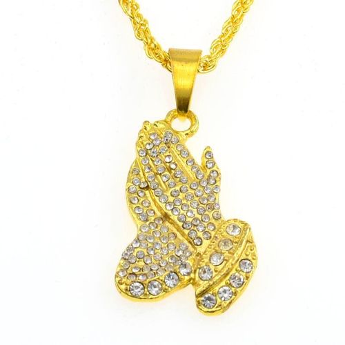 Collier Diamant Rap Bergamote Pendentif Hip Hop Hipster Lvn6499