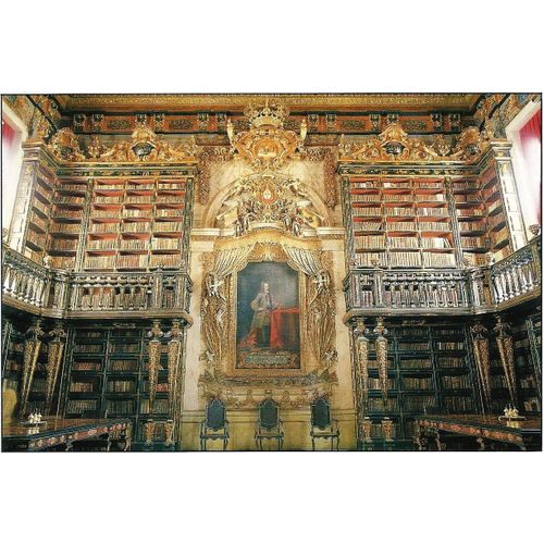Portugal, Belle Carte Postale Neuve, Coimbra, Bibliothèque De L'université.