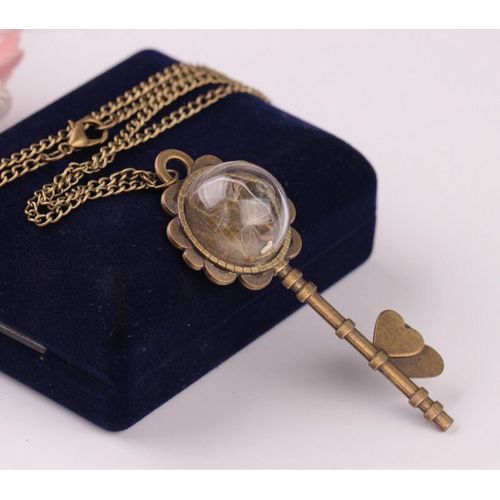 Collier De Clé De Pissenlit Ebay, Pendentif En Verre De Graine Lvn6680