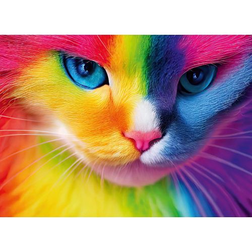 Puzzle Pièces Xxl - Chat Coloré - Puzzle 48 Pièces