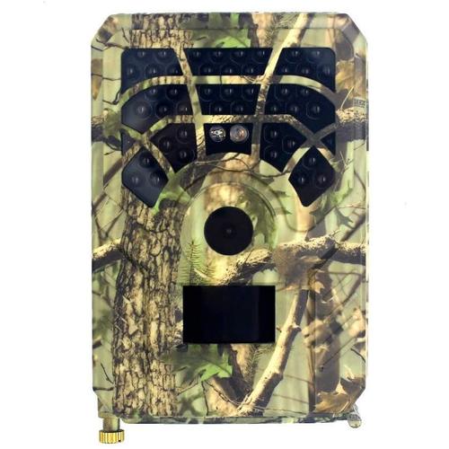 Mini caméra HD de faune, caméra de chasse photo piège 120° vision grand angle infrarouge vision nocturne caméra de surveillance caméra de chasse avec écran LCD