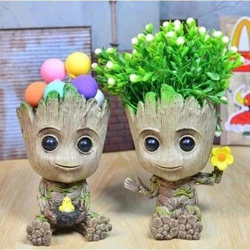 Lot De 2 Figurines Groot Jouet Les Gardiens De La Galaxy Marvel Avengers Minis Pots De Fleurs, Cadeau Homme Femme Enfant, Nouveauté - 5 Cm