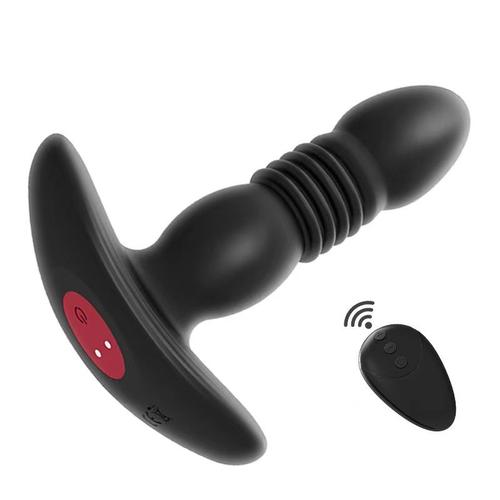 Télescopique Vibrant Butt Plug Anal Vibromasseur Sans Fil À Distance Sex Toys Pour Femmes Cul Anal Gode Prostate Masseur Hommes Buttplug - Un Noir, Sex Toys Femme Clitoridien