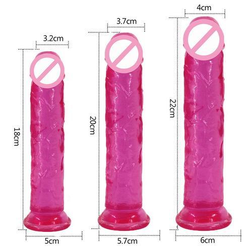 Soft Jelly Dildo Réaliste Anal Pénis Ventouse Dick Sex Toys Pour Adultes Femmes Sexshop Cristal Phallus Buttplug Produit Érotique - Rose Sml,Sex Toy?S Femme Clitoridien