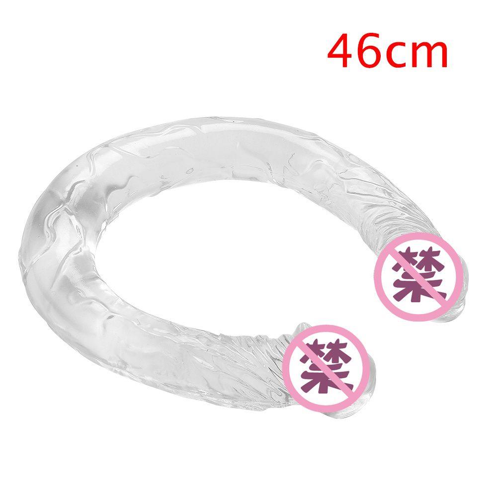 Soft Jelly Dildo Double Long 46cm Godes Réalistes Cock Lesbian Vaginal Anal  Plug Flexible Faux Pénis pour Femmes Sex Toys - 46cm Transparent,sex toy?s  femme clitoridien | Rakuten