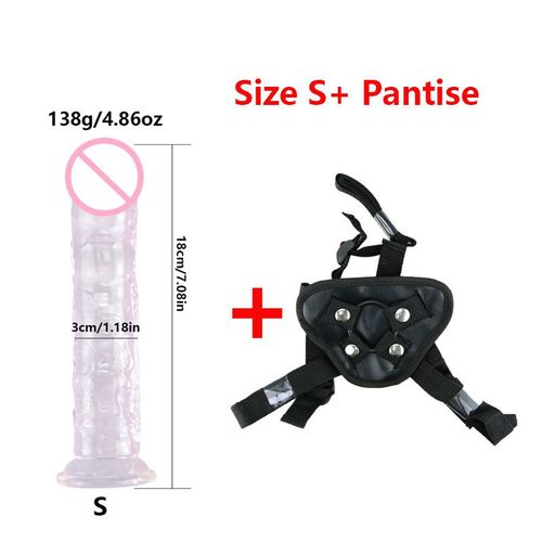 Gode Réaliste Réglable Strap-On Xxl Godes Anal Plug Pénis Clitoris Vagin Stimulateur Sex Toys Pour Hommes Femme Adultes Sex Shop - Ceinture Transparente S,Sex Toy?S Femme Clitoridien