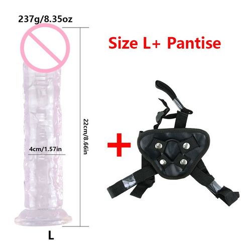 Gode Réaliste Réglable Strap-On Xxl Godes Anal Plug Pénis Clitoris Vagin Stimulateur Sex Toys Pour Hommes Femme Adultes Sex Shop - Ceinture Transparente L,Sex Toy?S Femme Clitoridien
