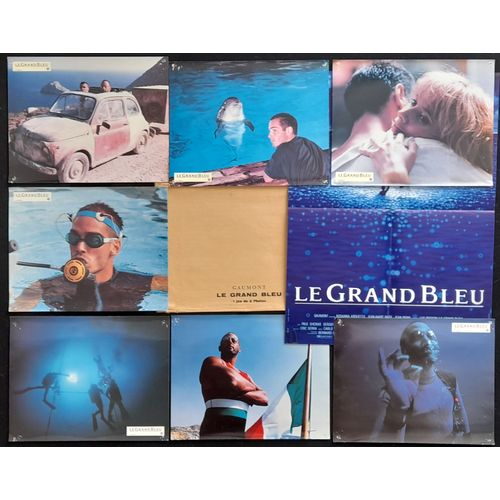 Le Grand Bleu - Film 1988 De Luc Besson Avec Rosanna Arquette, Jean-Marc Barr, Jean Reno, Paul Shenar, Sergio Castellitto - 6 Photos Originales D'exploitation De Cinéma 30x23 Cm + Affiche 40x60 Cm