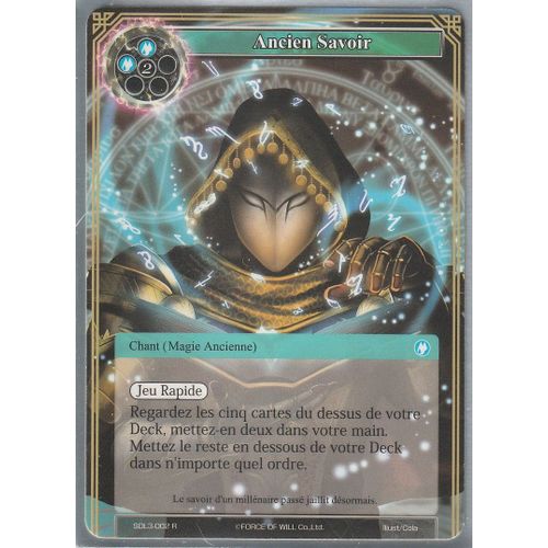 Carte Force Of Will - Ancien Savoir - Sdl3-002r - Rare -
