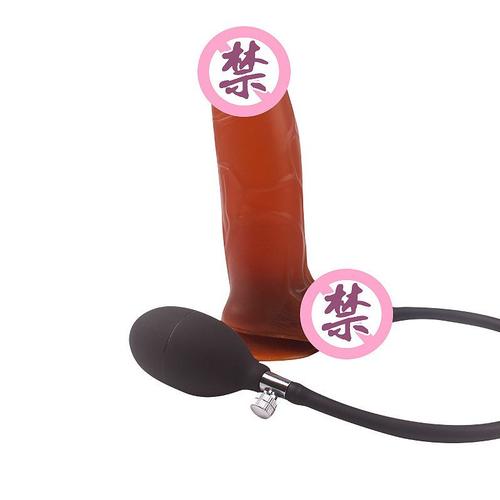 Énorme Gode Gonflable Ventouse Réaliste Pénis Anal Plug Pompe Gros Butt Plug Stimulation Vaginale Sex Toys Pour Femmes Produits - Marron