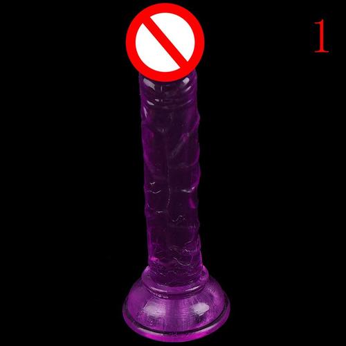 1 Pcs Nouveau Érotique Doux Gelée Gode Réaliste Bullet Vibrateur Anal Gode Sangle Sur Grand Pénis Ventouse Jouets Pour Femme Adulte - As Pic-365016