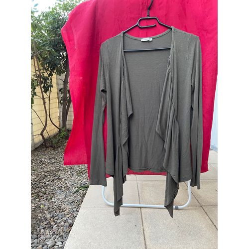 Gilet Cache C?Ur Vert, Manches Longues, Taille M