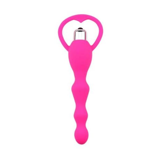 Vibromasseur Anal Sex Toys Pour Femmes Perles Anales Vibromasseur Gay Toys Massage De La Prostate Lisse Butt Silicone Plug Produits Pour Adultes - Rouge
