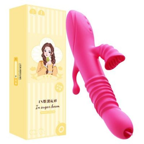 Vibromasseur Lécher La Langue Vibromasseur Rétractable Stimulation Anale Masturbateur Féminin Oral Femmes Masturbation Produits Pour Adultes Sex Toys - Rose Rouge