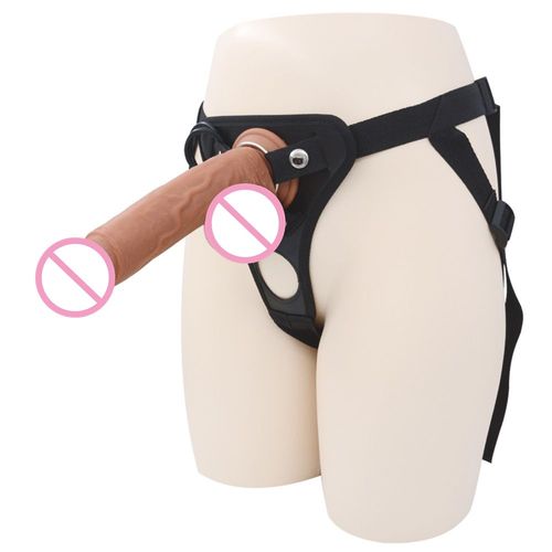 Strap-On Réaliste Pénis Gode Pantalon Sex Toys Pour Femmes Hommes Womengay Strapon Harnais Ceinture Adulte Jeux Énorme Adulte Jouets - D001 Ensemble